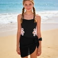 thumbnail image 2 of 10T Girls Swimsuit Swimsuits For Girls Quick Dry Cut Out One Piece Swimsuits with Tropical Print Cover Up Skirt Bathing Suit, 2 of 6