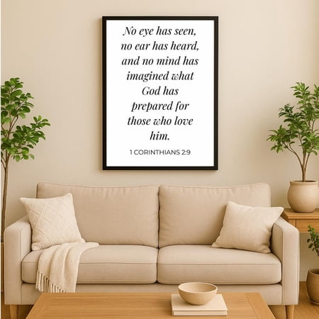 1 Corinthians 2:9 Bible Verse Print Faith Based Wall Decor Unframed Paper Print