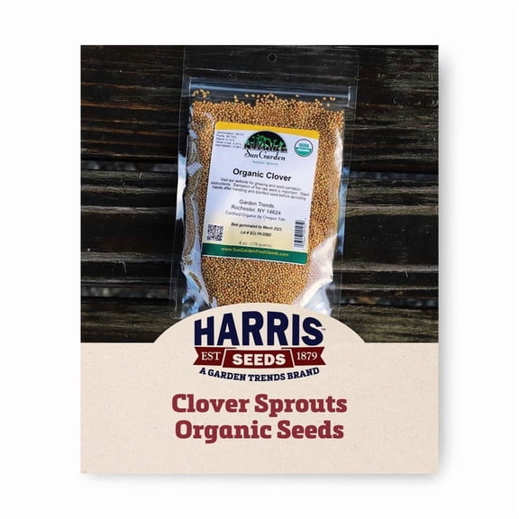 Harris Seeds Organic Clover Sprouting, Protein-Rich Sprouts for Salads and Sandwiches, 3 oz