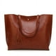 thumbnail image 2 of Bolso de mujer, bolso shopping, pu, piel sintética Color: marrón-Marrón- brillar Electrónica, 2 of 3