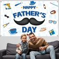 thumbnail image 7 of Happy Father Day Backdrop Party Decorations Blue Father’s Days Background Sign Fathers Welcome Hanging Photo Banner for Photography Indoor Outdoor I Love Dad Decor Favor Supplies 6 x 3.6ft, 7 of 7