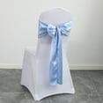 thumbnail image 4 of 10 Uds. Fajas de satén para sillas, fajas para sillas con lazo, funda para sillas de banquetes para decoraciones para el hogar, bodas y fiestas, 4 of 5