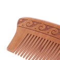 thumbnail image 3 of Peine de madera de caoba antiestático de dientes finos para masaje de cabeza. J16d, 3 of 6