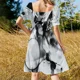 thumbnail image 5 of Vestido sin mangas abstracto en blanco y negro Vestidos de baile elegantes y chic vestidos de noche de boda vestidos de novia para mujer Vestido, 5 of 7