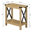 thumbnail image 4 of Convenience Concepts Durango Farmhouse Metal End Table with Storage, English Oak/Black, 4 of 8