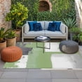 thumbnail image 2 of Sage Green Grey Outdoor Rug for Patio/Deck/Porch, Non-Slip Large Area Rug 5 x 7 Ft, Oil Painted Geometric Modern Abstract Indoor Outdoor Rugs Washable Area Rugs, Reversible Camping Rug Carpet Runner, 2 of 8