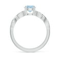 thumbnail image 2 of ANGARA Natural Solitaire Aquamarine Infinity Shank Ring in 14K White Gold for Women (Size-6mm) | March Birthstone, Birthday, Anniversary, Jewelry Gift for Women | Natural Aquamarine Ring, 2 of 8