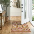 thumbnail image 2 of ODIKA 2'x3' Washable Throw Rug Non-Slip, Low Profile, Flatwoven, Easy Care Herringbone Zigzag Geometric Patterned Interlocking Motif Shaggy for Hallway, Study Room, 2 of 7