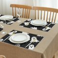 thumbnail image 4 of Halloween Spooky Cute Ghost Boo Pumpkin Placemats Set of 4 12x18in Inch Seasonal Fall Holiday Table Mat Washable Anti-Skid Outdoor Indoor Table Mats for Party Kitchen Dining Decoration, 4 of 5