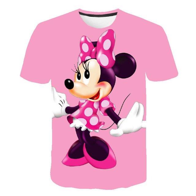 2023 camisetas divertidas de Mickey Minnie Mouse para niños, camisetas con estampado de dibujos animados, camisetas casuales de moda para bebés, camisetas de manga corta de Mickey Minnie Tops4T Gao Jinjia LED