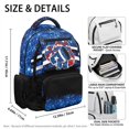 thumbnail image 7 of Yspwyqan Blue Glitter School Backpack for Kids Teens, 600D Polyester Lightweight Bookbag, Fits 15.6 Laptop, Cheerleader Megaphone Backpack for Elementary Middle High School, 7 of 7