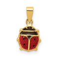 thumbnail image 1 of Quality Gold XCH688 14K Yellow Gold Polished Red & Black Enamel Ladybug Pendant, 1 of 1