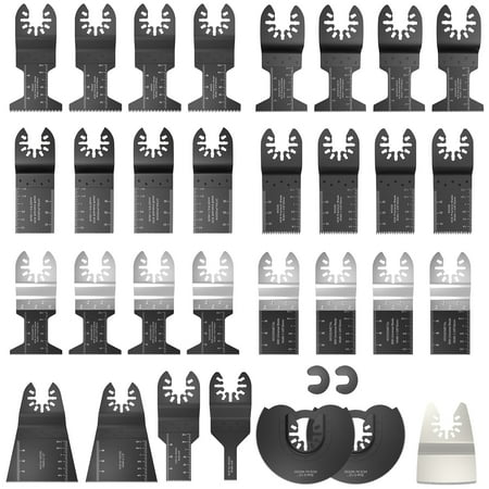 

Multitool Blades Oscillating Saw Blades Quick Release Oscillating Blades High Precision Fast Cutting Saw Blades with Adapter Gasket for Wood Plastic Metal Cutting