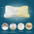 thumbnail image 4 of Nextay Cervical Pillow Ergonomic Memory Foam, Cooling Breathable Fabric for Neck Shoulder Comfort, Queen Size, White, 4 of 8