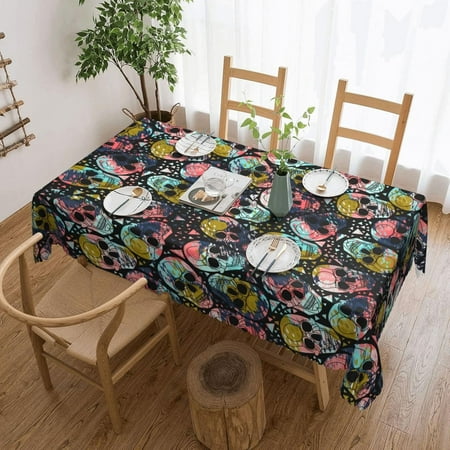 

Floral Print Tablecloth Tablecloth 60x102 Inch Rectangle Vintage Blue and White Table Cloth Linen Farmhouse Table Cover for Kitchen Party Dining Decor