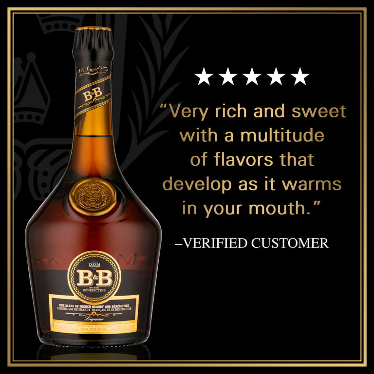 B&B Liqueur by Benedictine, 750 ml Bottle, ABV 40%