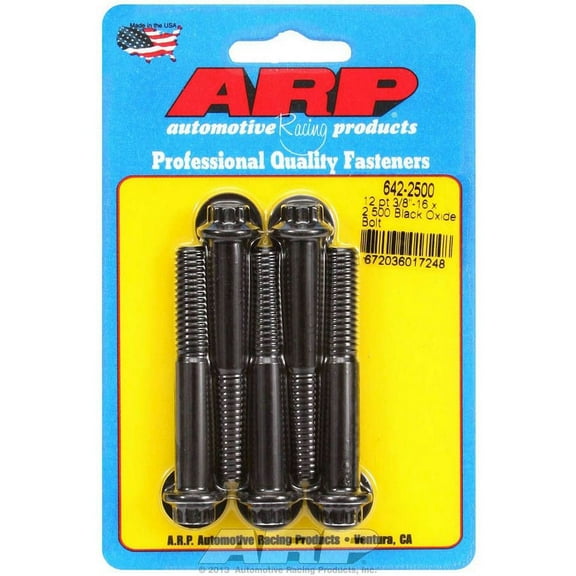 ARP INC. 642-2500 3/8-16 X 2.500 12PT BLACK OXIDE BOLTS