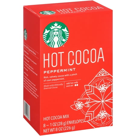 starbucks peppermint cocoa mix count packet ounce pack walmart