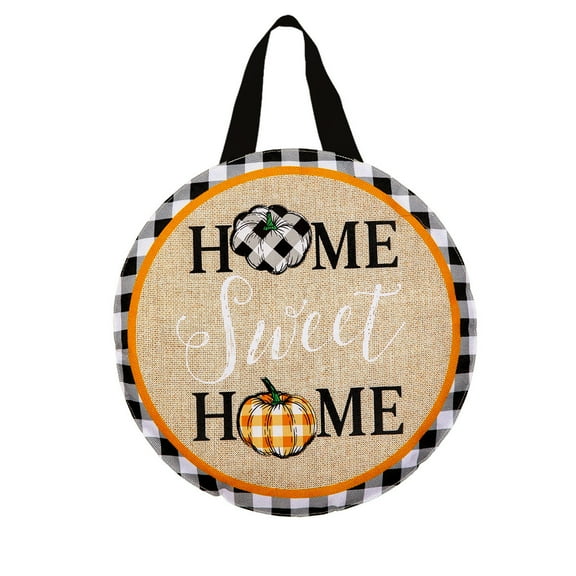 Briarwood Lane Home Sweet Home Pumpkins Fall Burlap Door Hanger