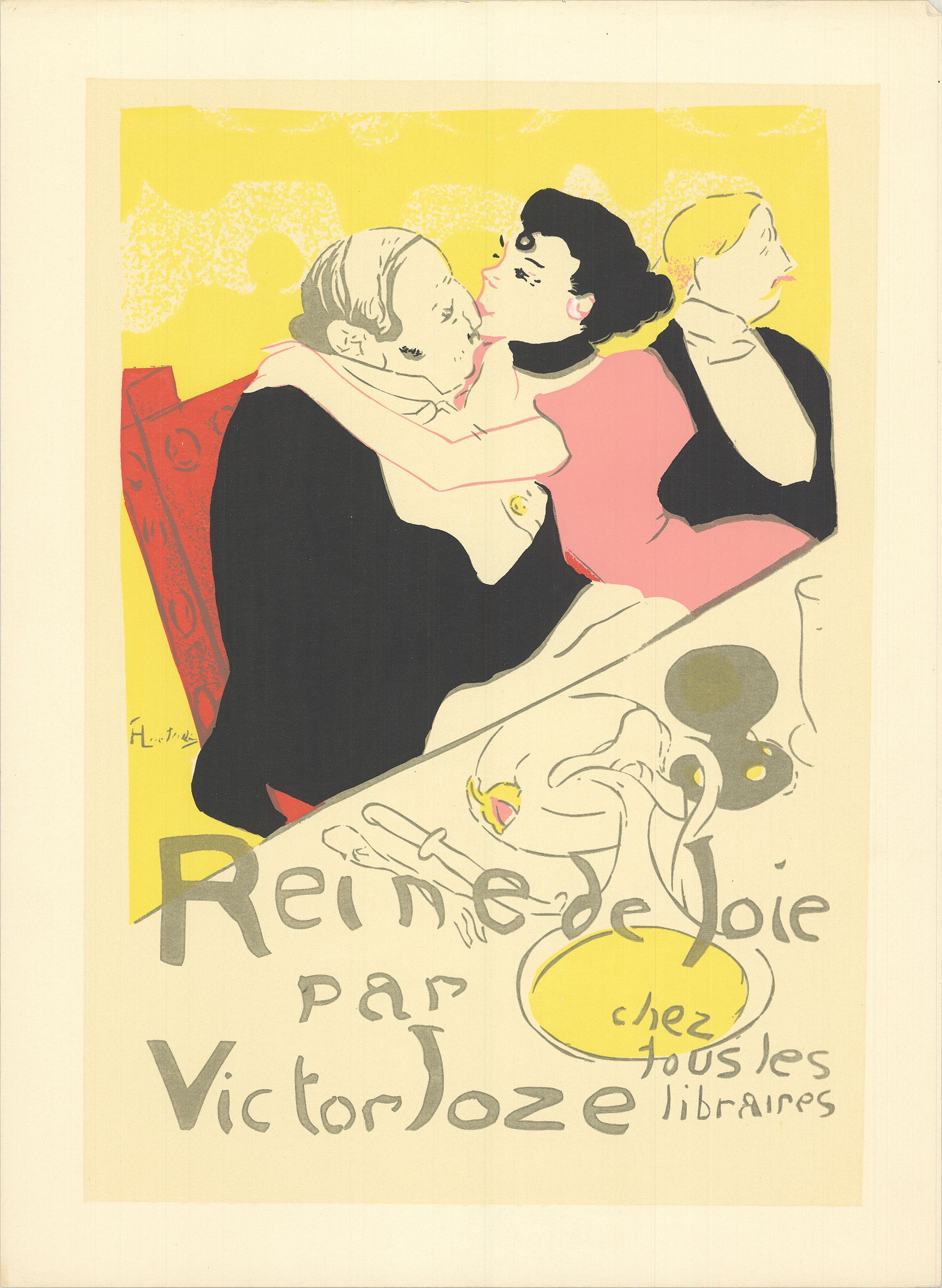 HENRI DE TOULOUSELAUTREC Reine de Joie par Victor Joze 13" x 9.5