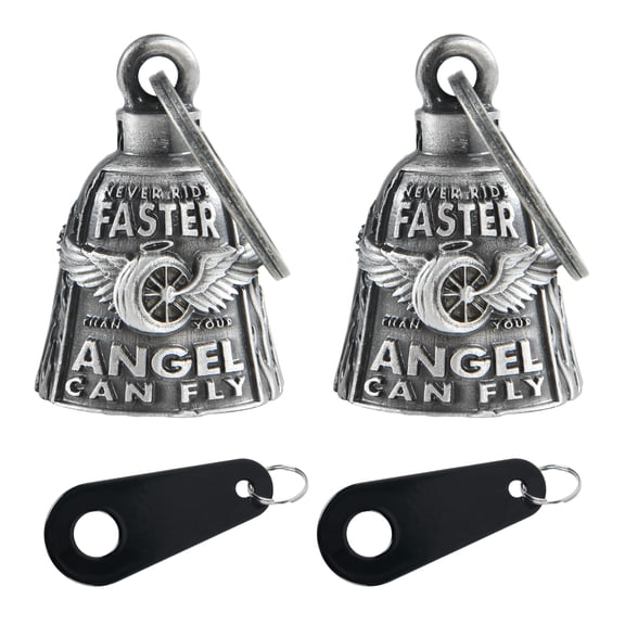 Dream Apparel 【2Pack】Motorcycle Bells for Biker Good Luck Riding Bells with Hanger Motorcycle Accessory or Keychain for Luck