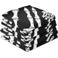 thumbnail image 4 of Black and White Halloween Skeleton Hands Kitchen Towel, Dish Towels Quick Drying Tea Towels Absorbent Hand Towels for Kitchen Sink Dinner Table 28 x 18 Inches, Set of 6, 4 of 7