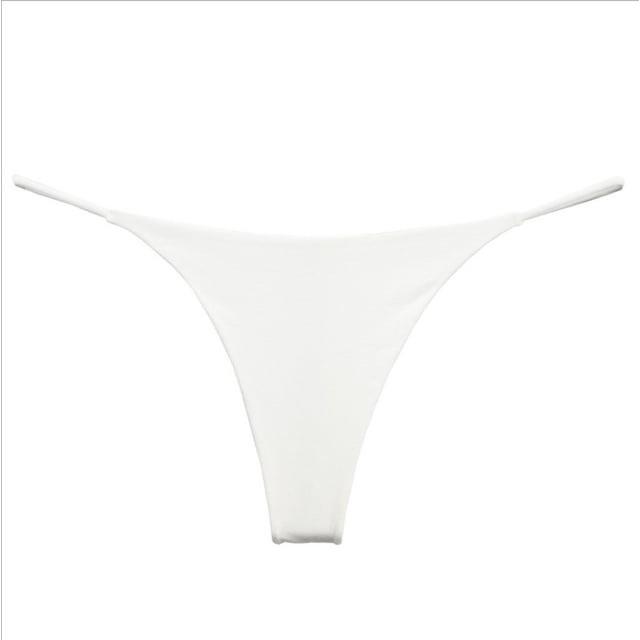 Versión de ropa interior de cintura baja con tanga fina de doble capa, ropa interior de algodón de bikini doble para mujer