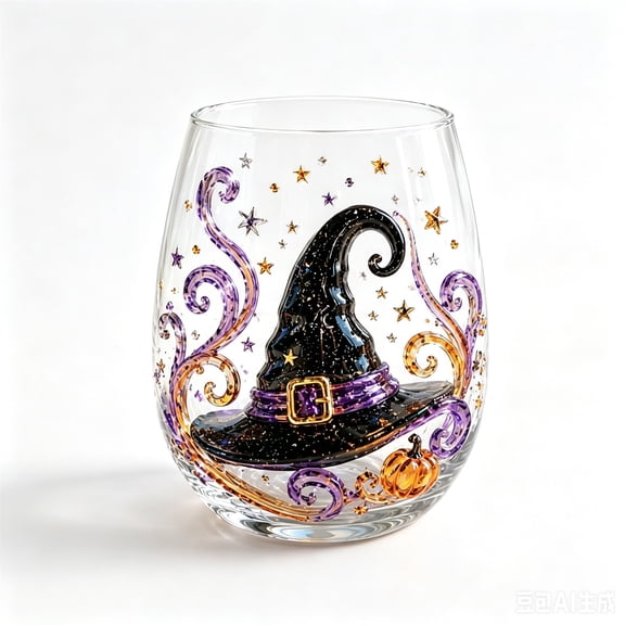 Halloween Decorations Ghost Stemless Wine Glass, Glassware Collection For Fresher Sips, Novelty Halloween Decor Drinking Glass For Cocktails