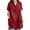 Red, variant on Giftesty Womens Fashion Women Fashion CasualSolid Color Shirts Short Sleeve Loose Tee Tops V Neck Blouse