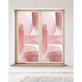 thumbnail image 2 of Window Privacy Film Pink Abstract Art Stained Glass Window Film Decorative Sun Block Window Cover Contemporary Luxury Color Block Window Clings Static Adhesive Sticker for Bathroom 23.6"x59", 2 of 7