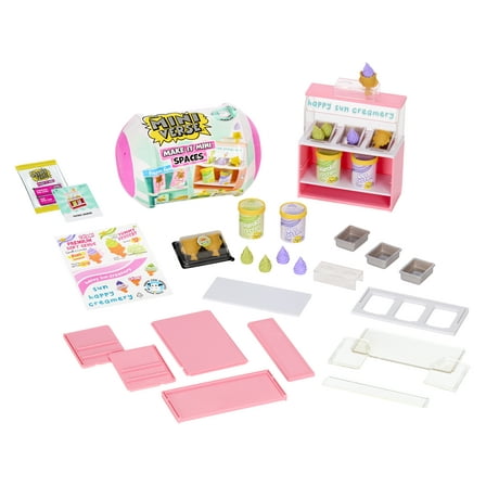 MGA's Miniverse Make It Mini Spaces Furniture, Mini Collectibles, Replica Food, DIY Crafts, Collectors, Display, Gifts, 8 