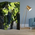 thumbnail image 2 of Lighting Home Decorative Multi Color Wood Canvas Wine Country Screen, 2 of 3