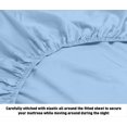 thumbnail image 3 of Hotel Luxurious, 1800 Series Super Soft Embroidery 3 PC Sheet Set (Twin Blue), 3 of 4