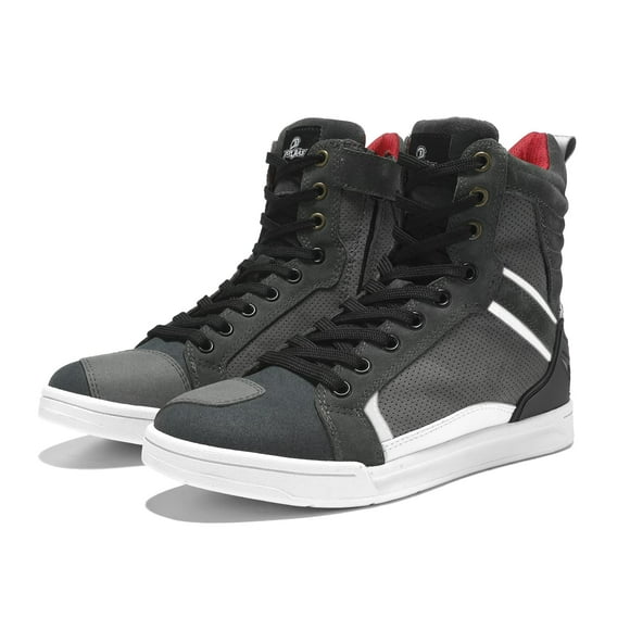 Botas de moto BORLENI Street Riding, para hombre, color gris 12.5