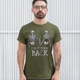 thumbnail image 3 of Tee Hunt I Got Your Back T-Shirt Happy Halloween Spooky Skeletons Men's Tee, Military Green, Large, 3 of 5