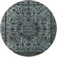 thumbnail image 1 of Ahgly Company Indoor Round Mid-Century Modern Light Slate Gray Oriental Area Rugs, 4' Round, 1 of 6
