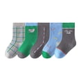 thumbnail image 1 of Zanarzt Chaussettes pour Garçons 5 Pcs Chaussettes pour Enfants Confortables Douces Mode Mignon Dessin Animé Chaussettes de Sol pour Enfant Rouge, 1-3 Ans, 1 of 2