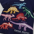 thumbnail image 5 of Toddler Kids Boys T-Shirt Short Sleeve Shirt Dinosaur Print Graphic Crewneck Summer Casual Tops Tees 2-8 Years, 5 of 7