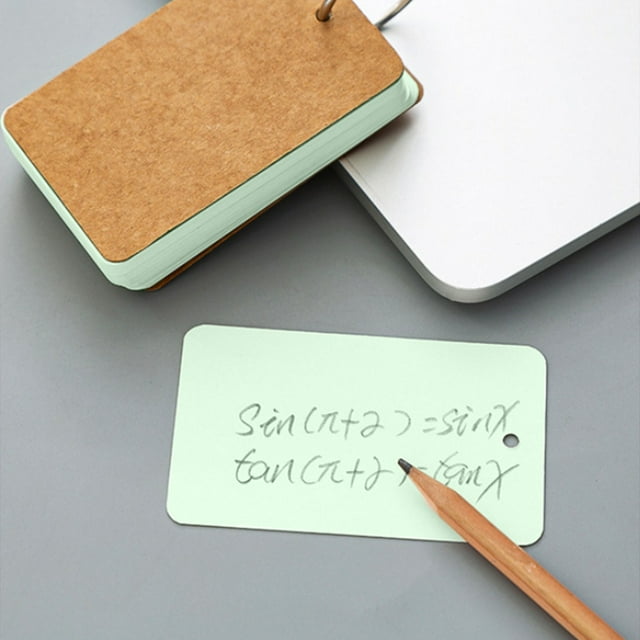 Blank Index Cards, Flash Cards with Metal Ring, Colourful Memo Note Cards featuring 5.5x9 cm Size for Studying, Office, School Use