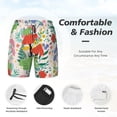 thumbnail image 4 of Kdxio Mushroom And Frogs Print Men'S Swim Trunks With Compression Liner 7 Inch Inseam Quick Dry Swim Shorts, 4 of 7