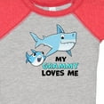 thumbnail image 4 of Inktastic My Grammy Loves Me with Cute Sharks Boys or Girls Baby Bodysuit, 4 of 5