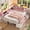 White & Pink, variant on Full Daybed With Storage L-Shape Bookcase & 6 Drawers Metal Platform Bed Small Space Guestroom Furniture Vintage Brown