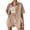 Khaki, variant on Short Sets for Women Waffle Knit Loose Fit Short Sleeve Button Down Collared Shirt and Shorts 2 Piece Matching Set