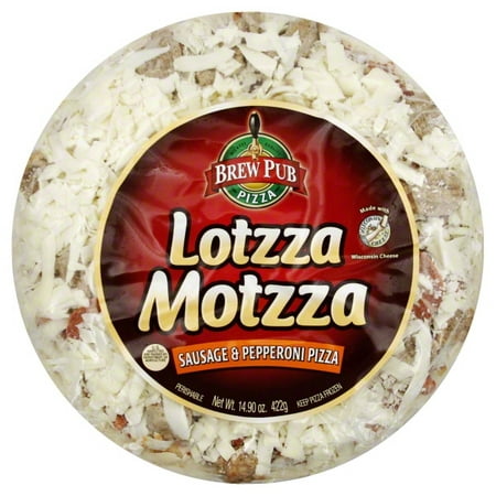 Brew Pub Lotzza Motzza Sausage & Pepperoni Personal Size Frozen Pizza - 12.06oz