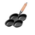 thumbnail image 2 of Sartén antiadherente profunda con diseño de 4 orificios, perfecta para panqueques de desayuno, con espátula y cepillo de aceite, 2 of 8