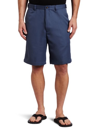 Haggar Men/'s Cool 18 Gabardine Hidden Expandable-Waist Plain-Front Short