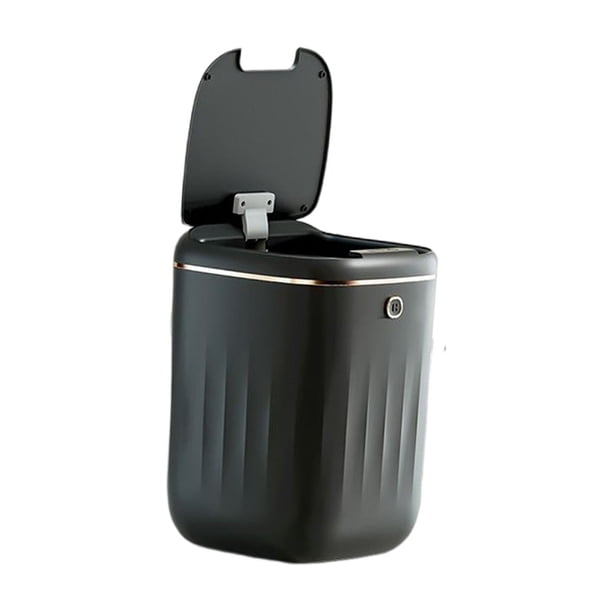 Cubo de basura de inducción con tapa, 3 modos, 20 l de gran capacidad Negro