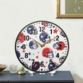 thumbnail image 4 of Yayeee Wall Clock Battery Operated 9.5" Silent Non-Ticking for Living Room, Star Spangled Helmets, 4 of 8