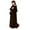 Brown, variant on Kids Prayer Dress Muslim Clothes for Girls Long Sleeve Abaya Maxi Islamic Kaftan Jilbab Loose Long Robe (without Head Scarf )