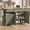 Green, variant on ROGALIS 60" Kitchen Island with Storage and Trash Can,Kitchen Island Cart with Drop Leaf and Wheels,Rolling Kitchen Island Cart on Wheels with Storage Cabinets & Drawers & Spice Racks,Black/Rustic
